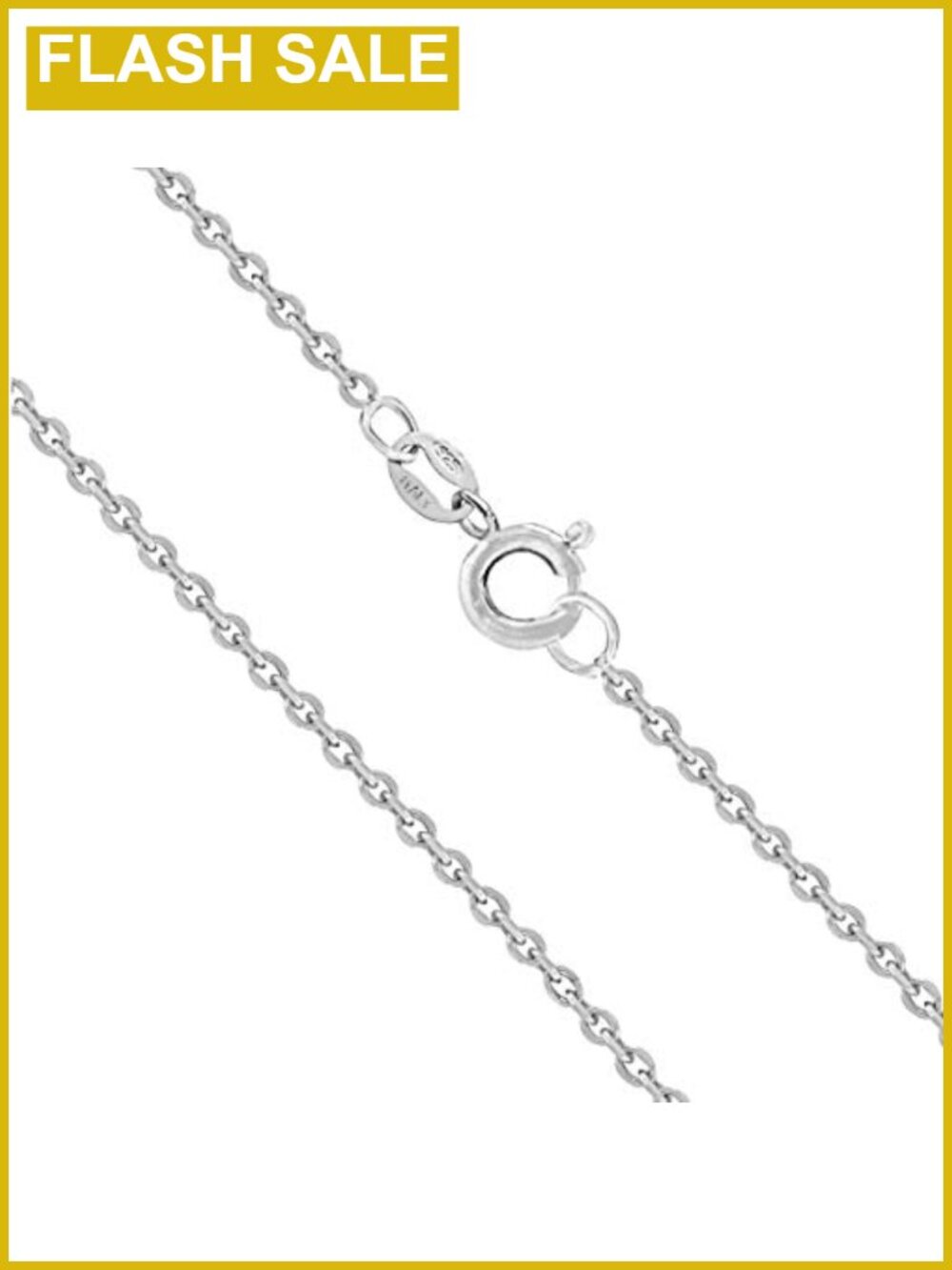 Sterling Silver Chain Necklace 1mm Cable Tarnish Resistant Italian Made